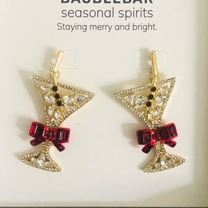 BaubleBar Festive Martini Earrings